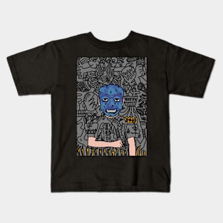 Pixel Serenity" - Unique MaleMask NFT with PixelEye Color and Light Aesthetics Kids T-Shirt